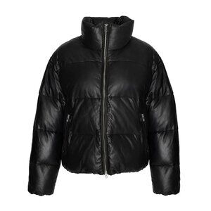 Lamarque Lamb Leather Puffer Jacket